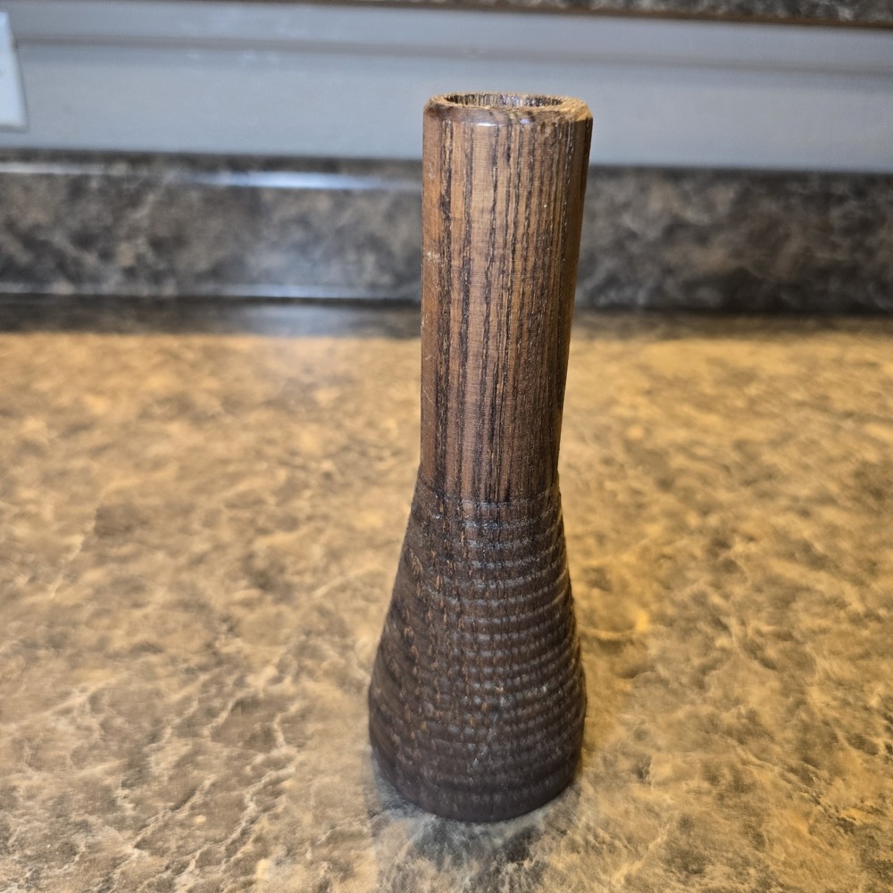 Vintage Wood Spool Bobbin Industrial Textile Wooden Spool Candle Holder 7.5"
